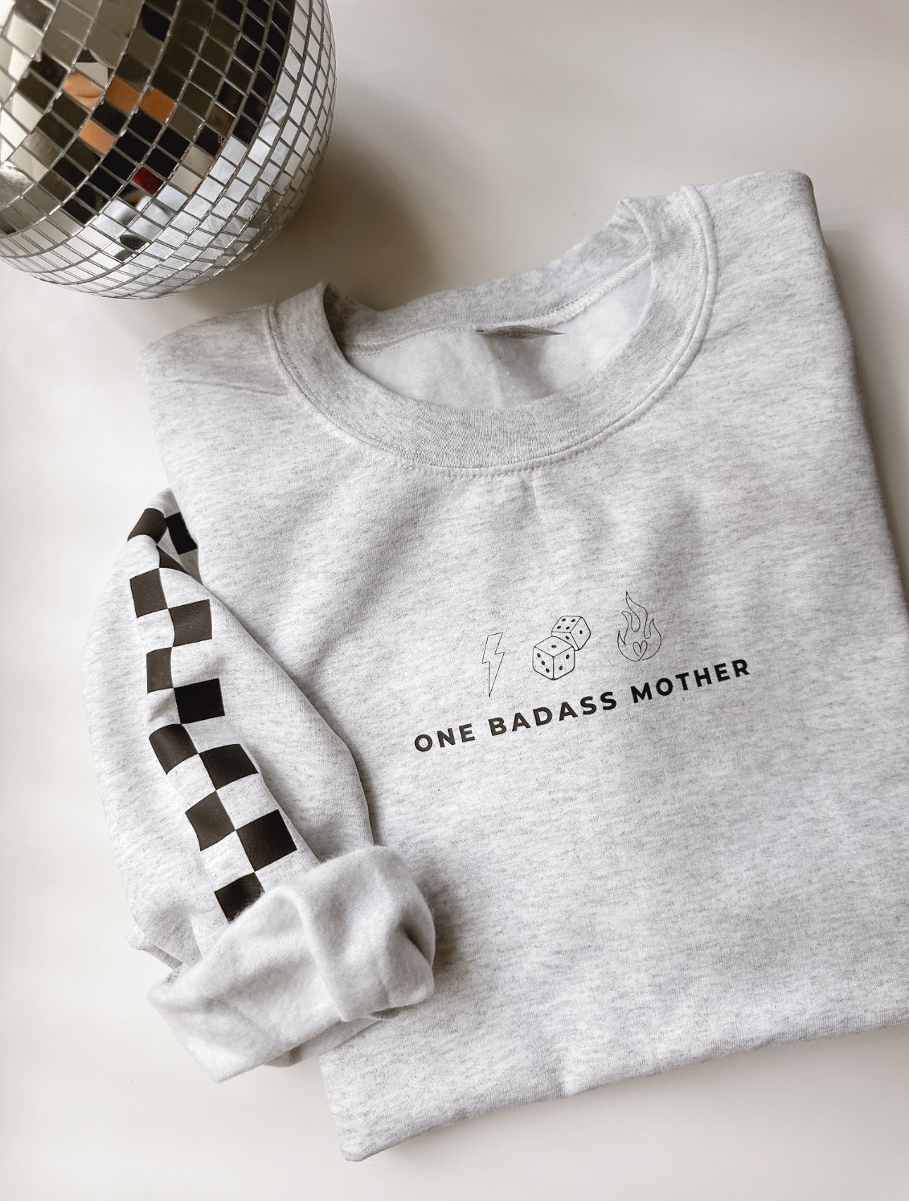 One Badass Mother Crewneck Sweater