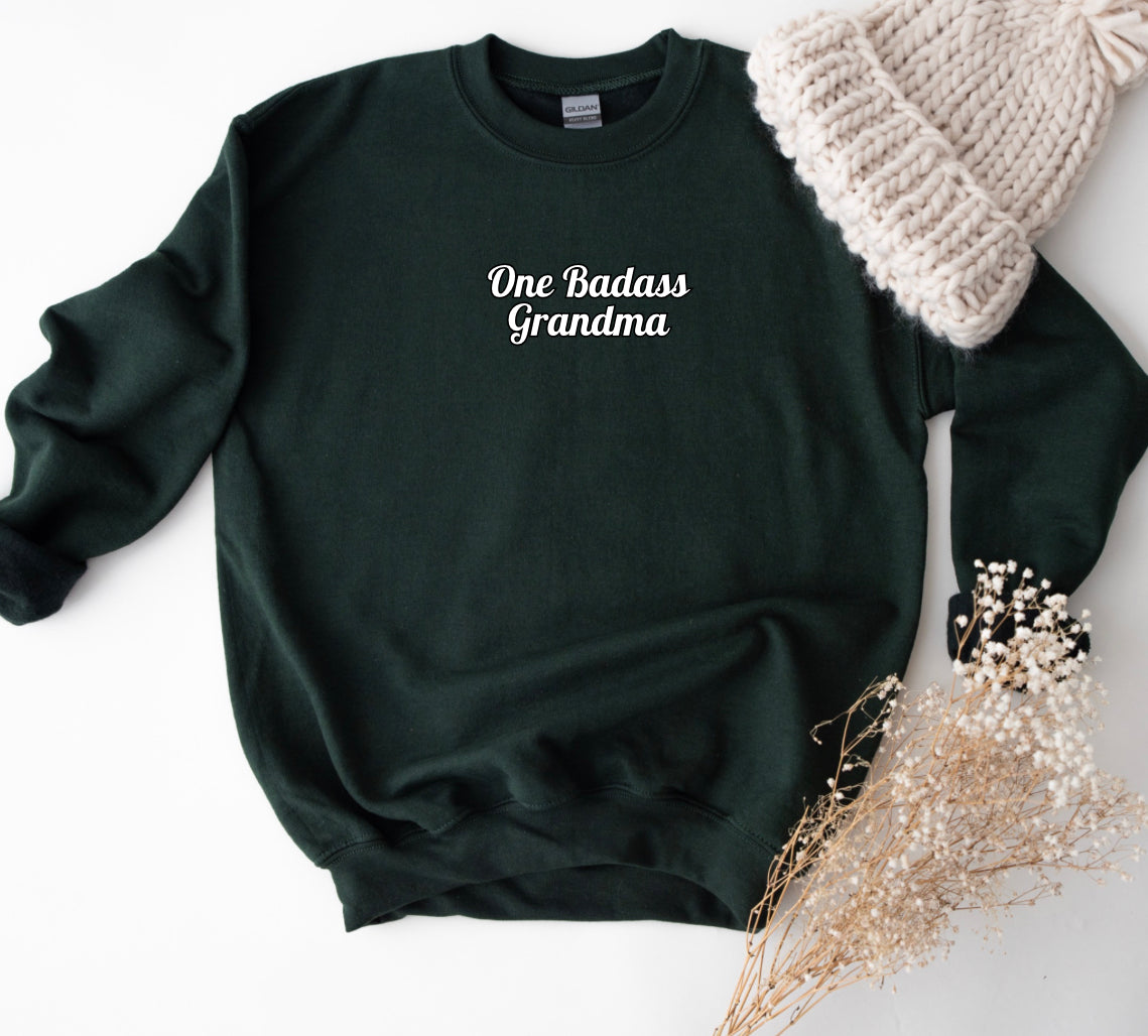 Pre-Order One Badass Grandma Crewneck Sweater