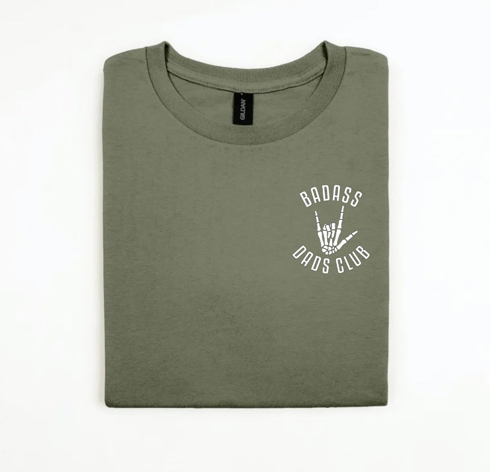 Badass Dads Club Green Tshirt