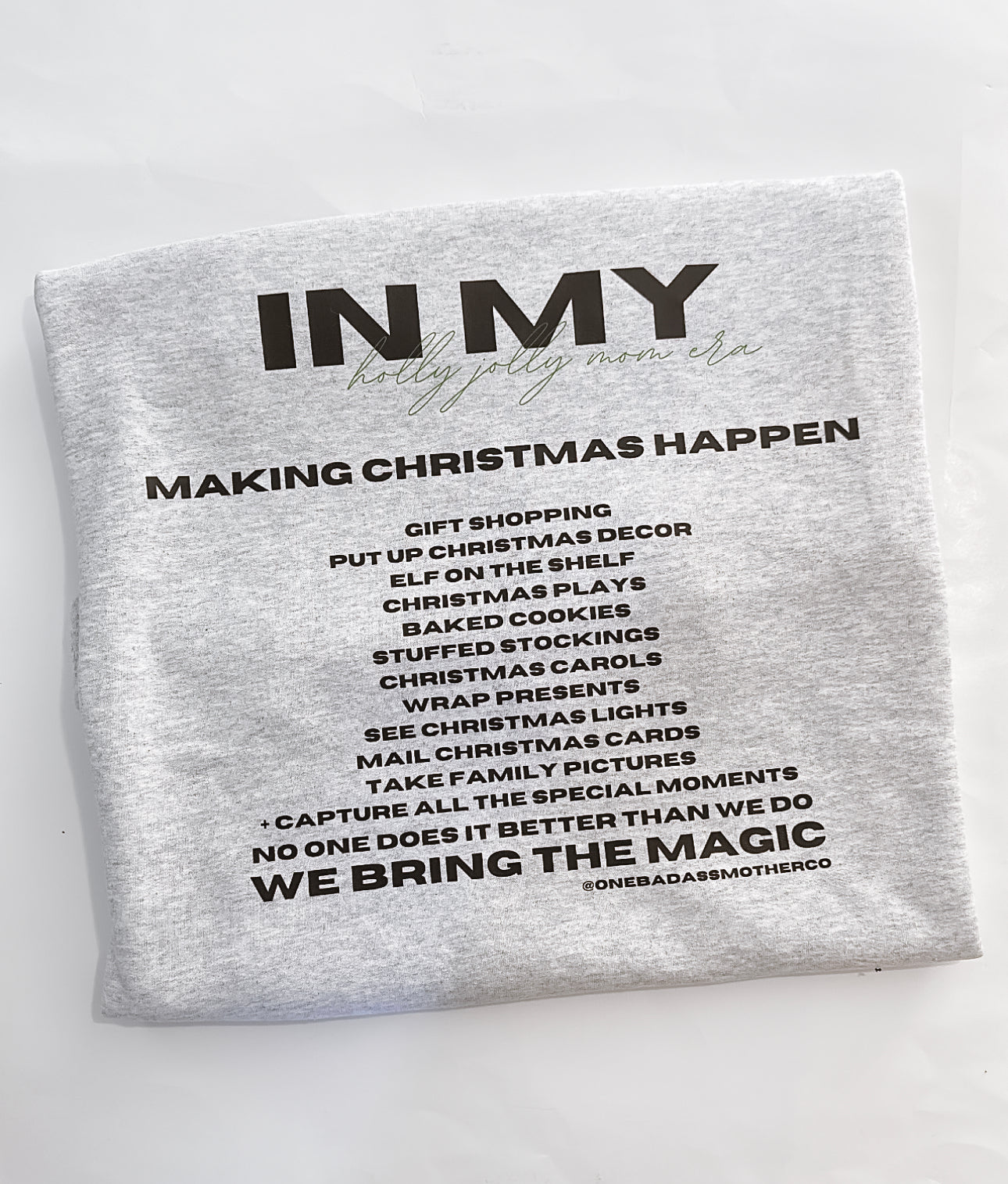 Pre-Order In My Holly Jolly Mom Era Crewneck Sweater