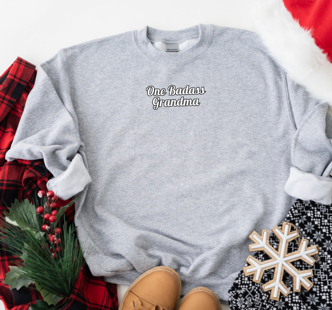 Pre-Order One Badass Grandma Crewneck Sweater