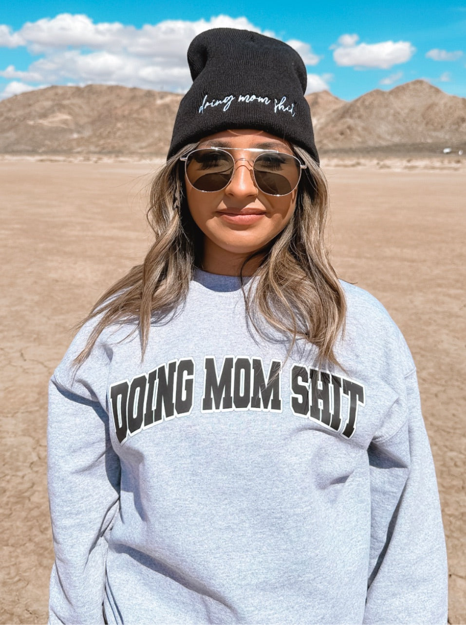 Doing Mom Shit 2.0 Varsity Crewneck Sweater