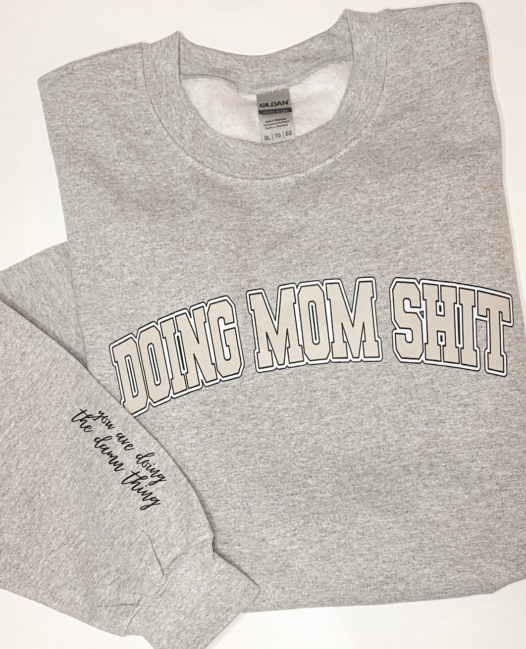 Doing Mom Shit Varsity Crewneck Sweater