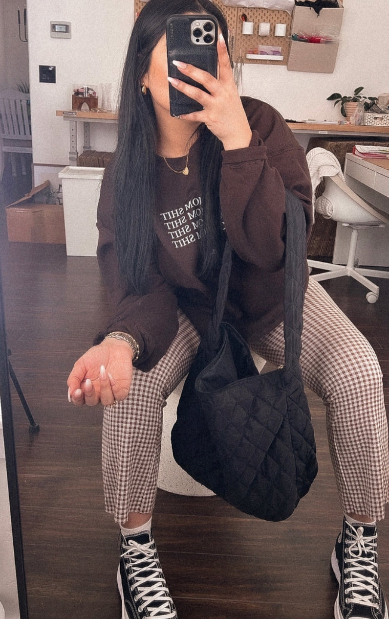 Doing Mom Shit Brown Crewneck