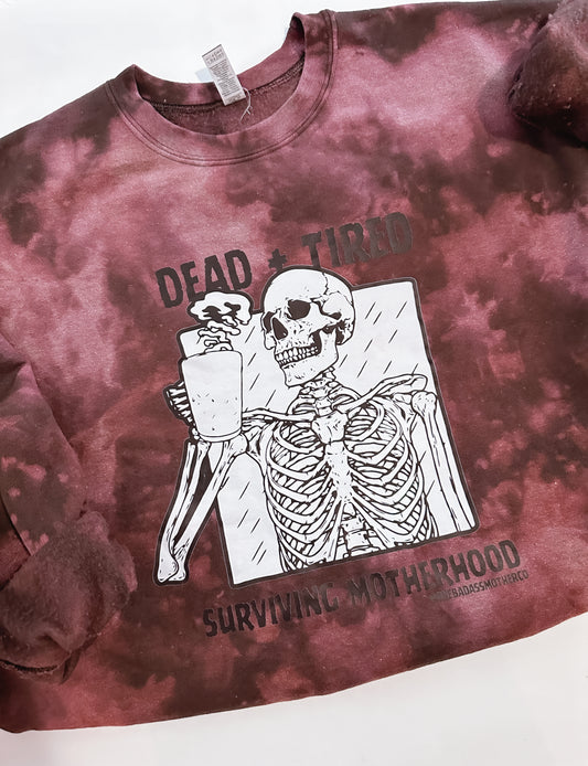 Dead + Tired Bleached Crewneck