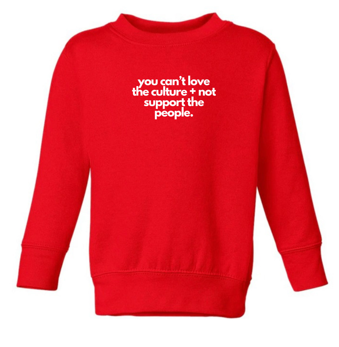 Youth SUPPORT THE PEOPLE Crewneck Sweater